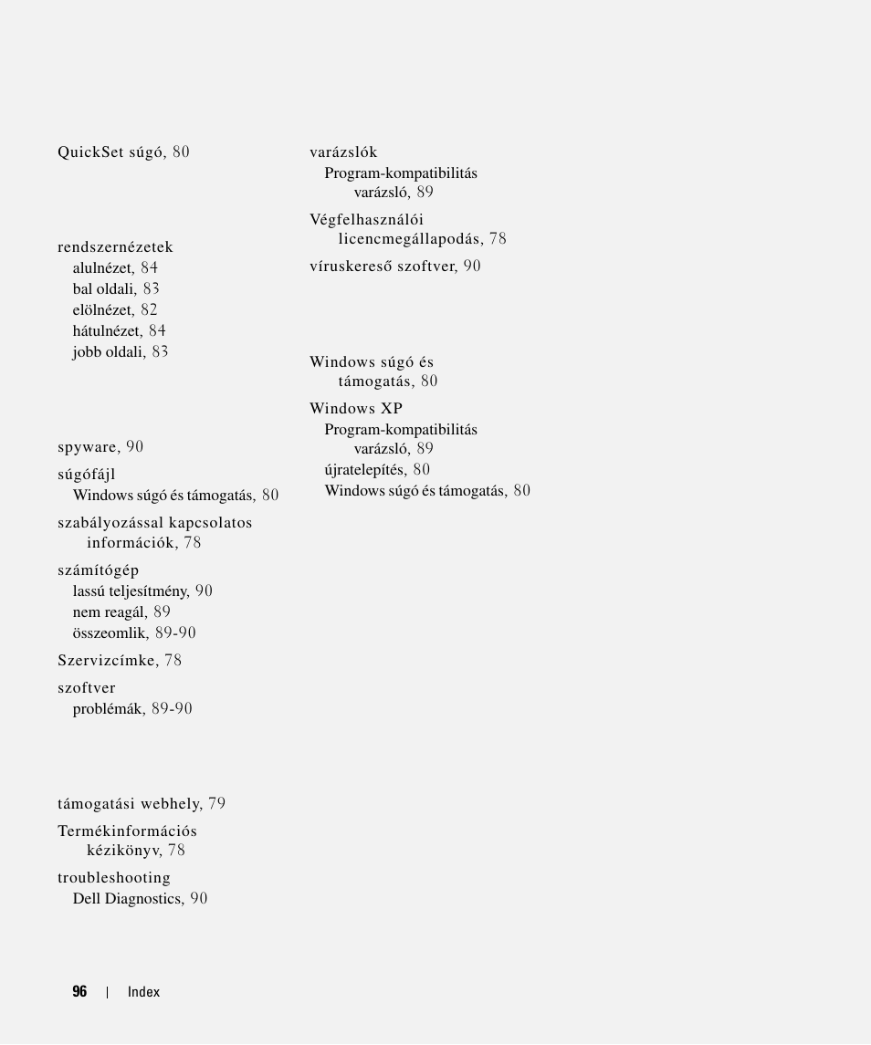 Dell Latitude D630 User Manual | Page 96 / 168
