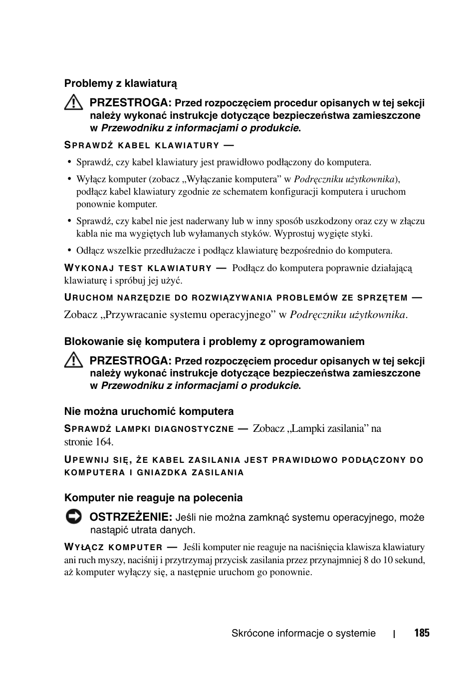 Testy opisane w temacie „blokowanie się | Dell Precision T5400 User Manual | Page 185 / 340