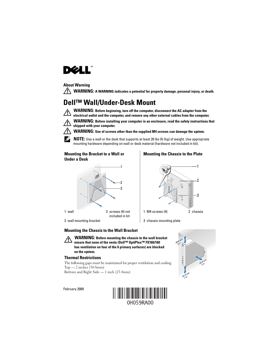 Dell OptiPlex 160 User Manual | 20 pages