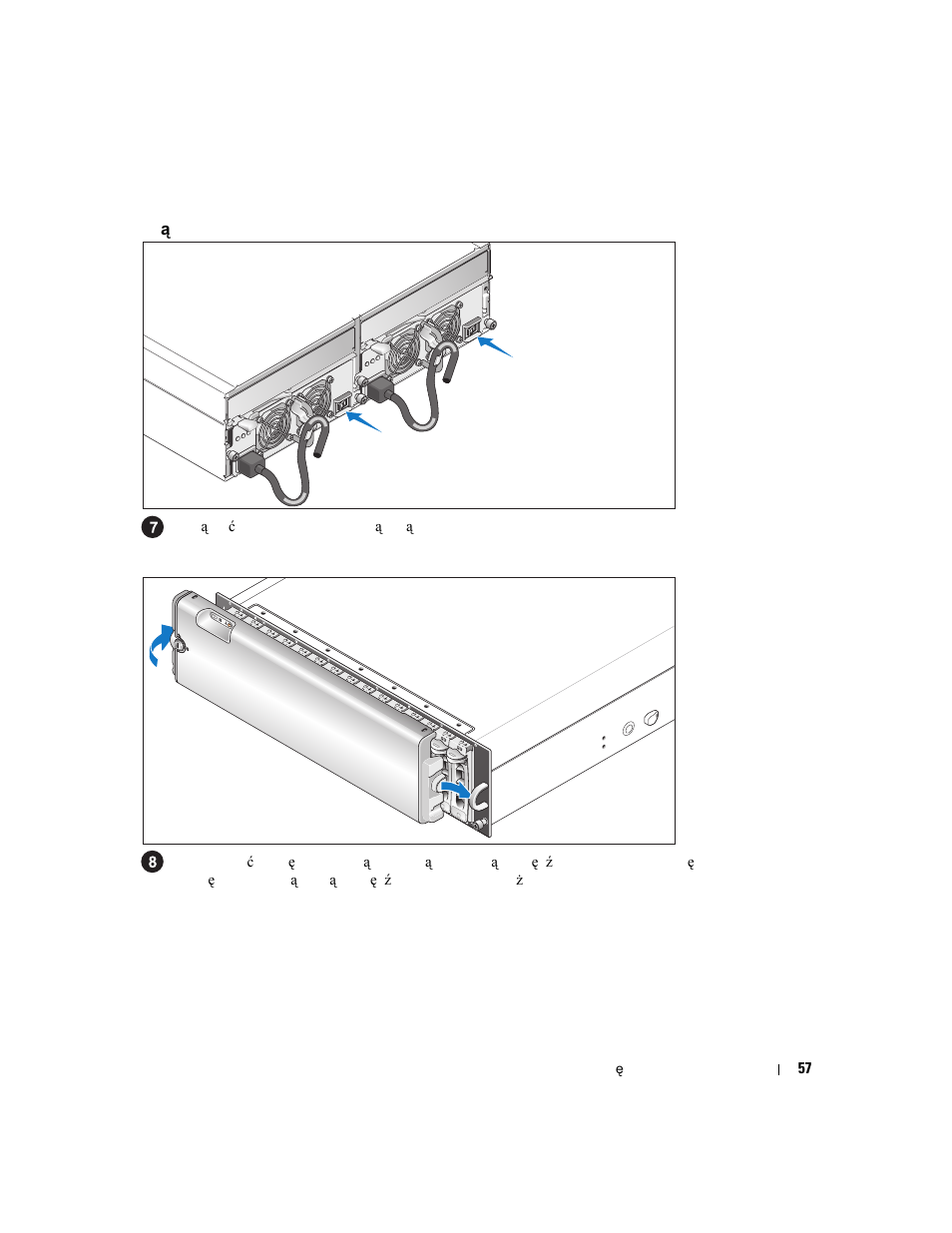 Włączanie systemu, Instalowanie ramki | Dell PowerVault MD3000 User Manual | Page 59 / 104