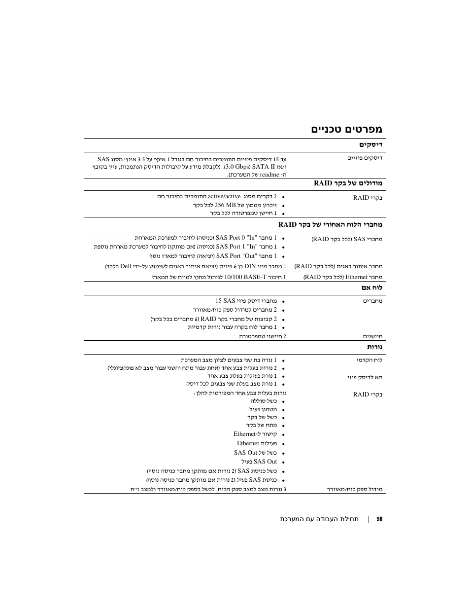 םיינכט םיטרפמ | Dell PowerVault MD3000 User Manual | Page 95 / 104