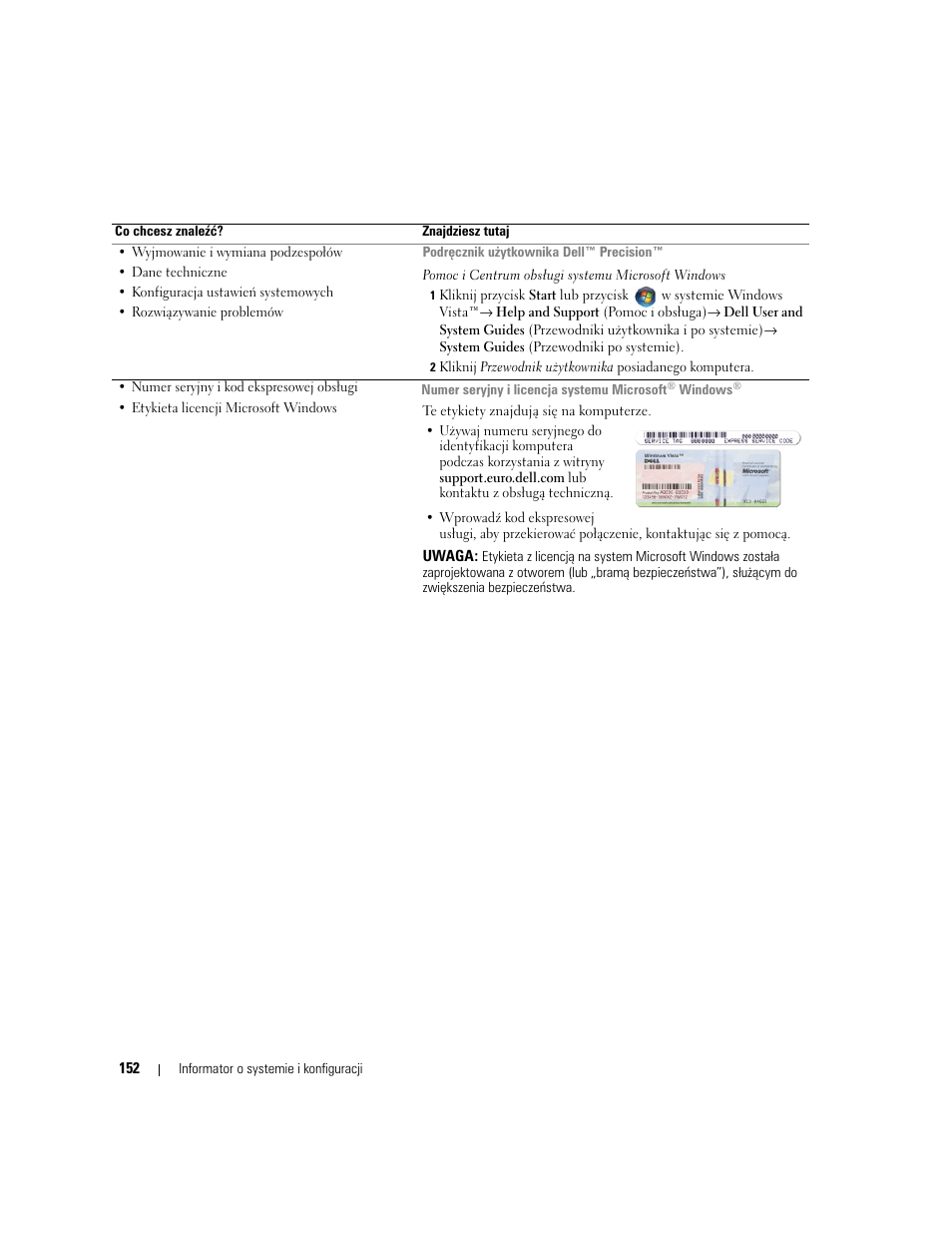 Dell Precision M4300 User Manual | Page 152 / 246