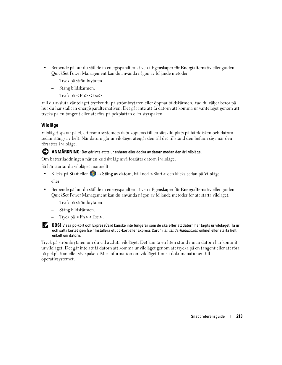 Viloläge | Dell Precision M4300 User Manual | Page 213 / 246