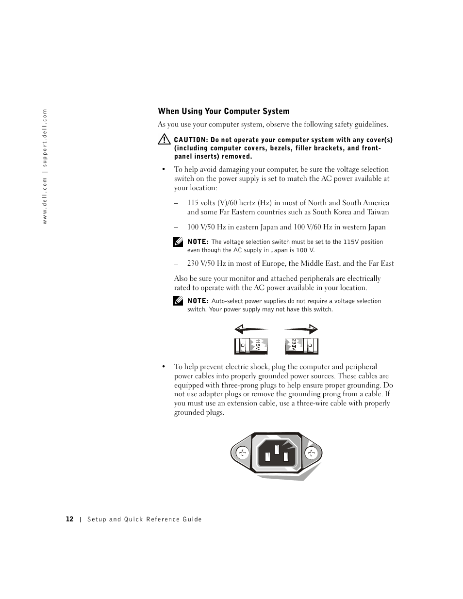 When using your computer system | Dell OptiPlex GX240 User Manual | Page 14 / 182