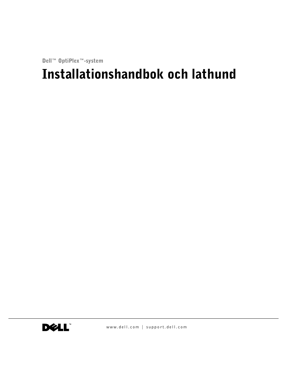 Installationshandbok ochlathund, Installationshandbok och lathund | Dell OptiPlex GX240 User Manual | Page 157 / 182