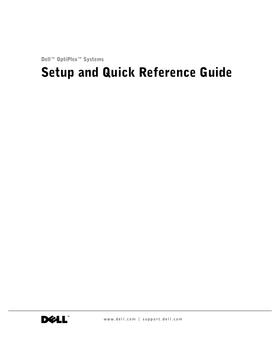Setup and quick referenceguide, Setup and quick reference guide | Dell OptiPlex GX240 User Manual | Page 5 / 182
