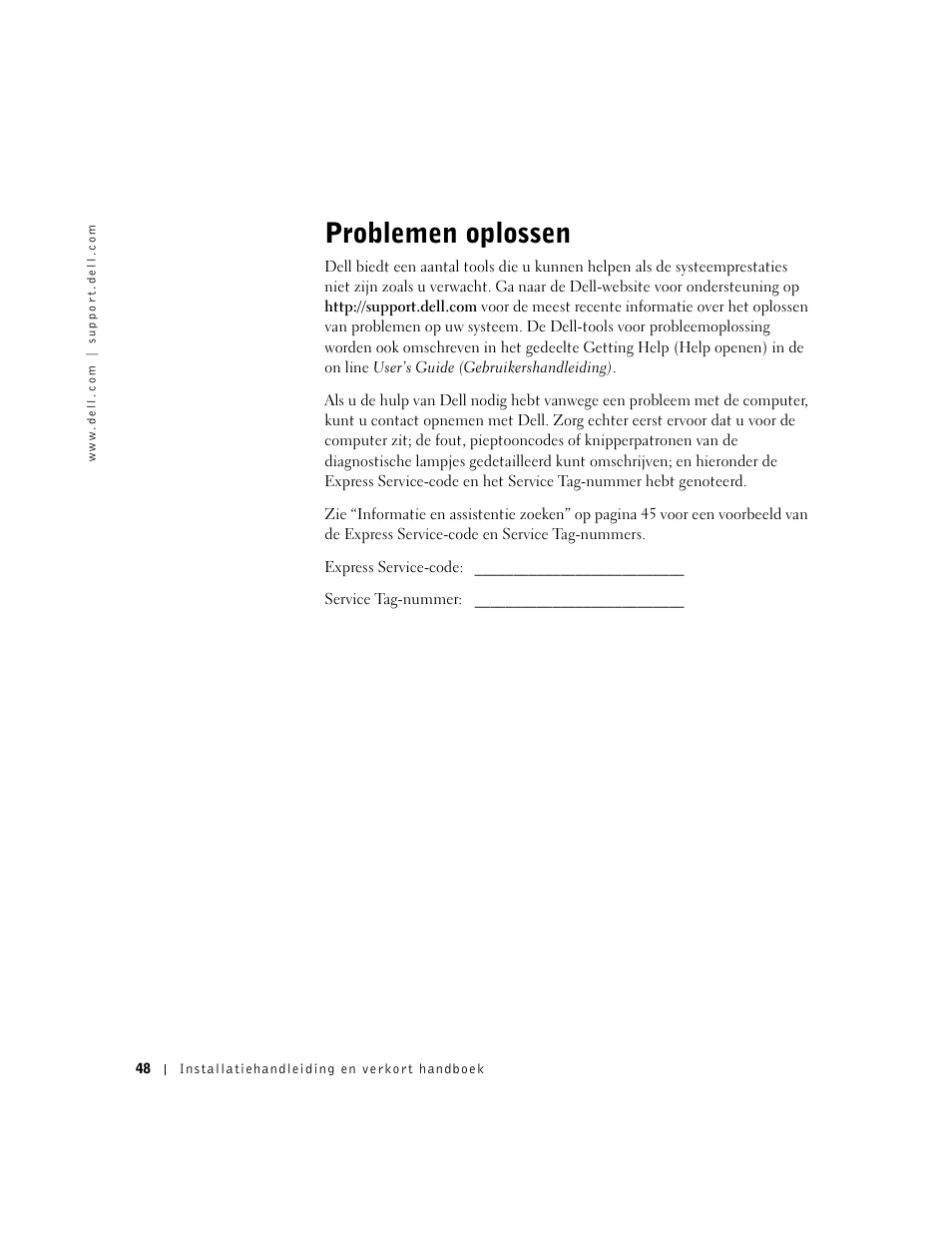 Problemen oplossen | Dell OptiPlex GX240 User Manual | Page 50 / 182