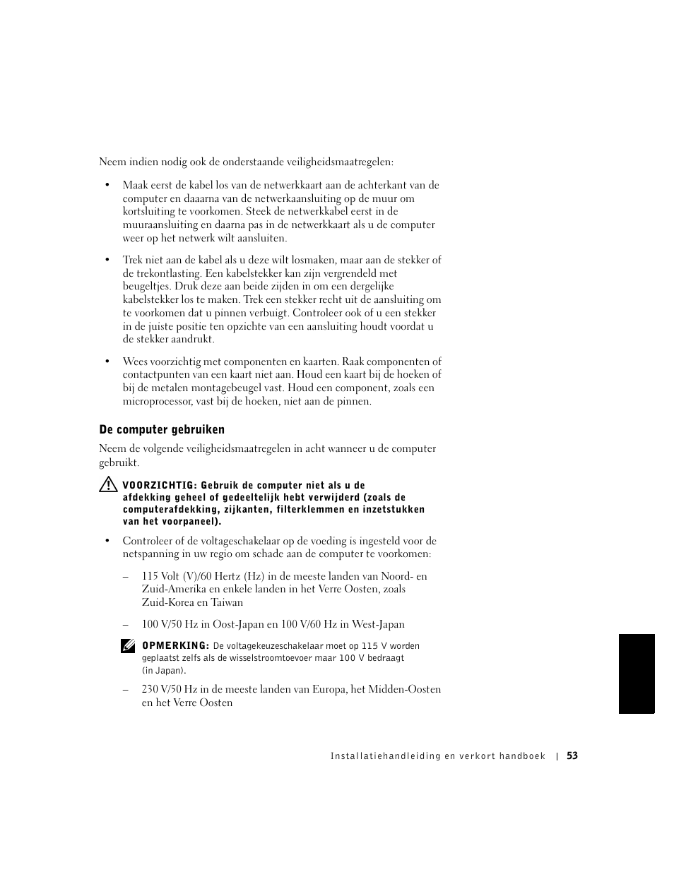 De computer gebruiken | Dell OptiPlex GX240 User Manual | Page 55 / 182