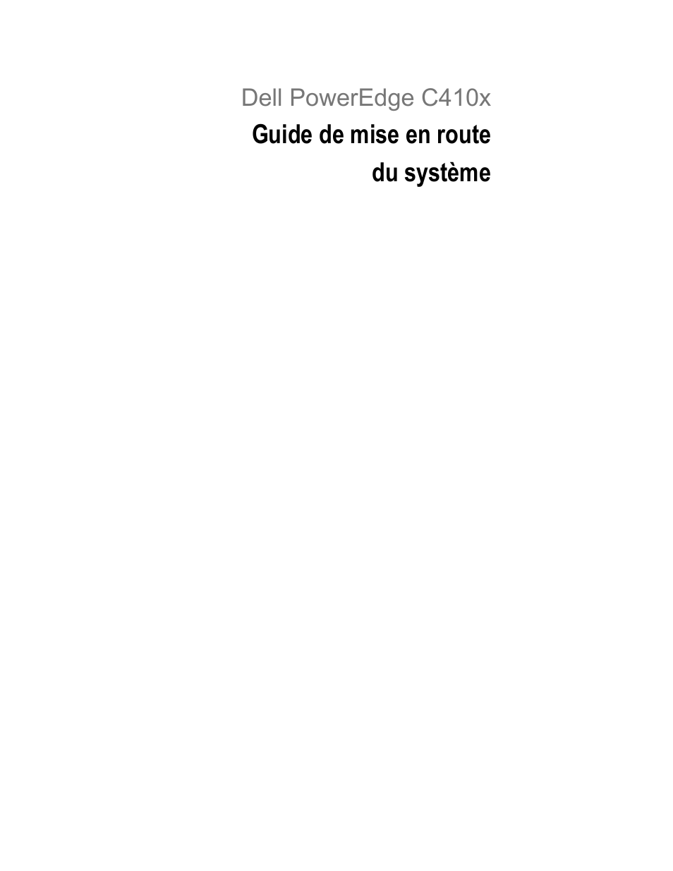 Guide de mise en route du système | Dell PowerEdge C410x User Manual | Page 27 / 122