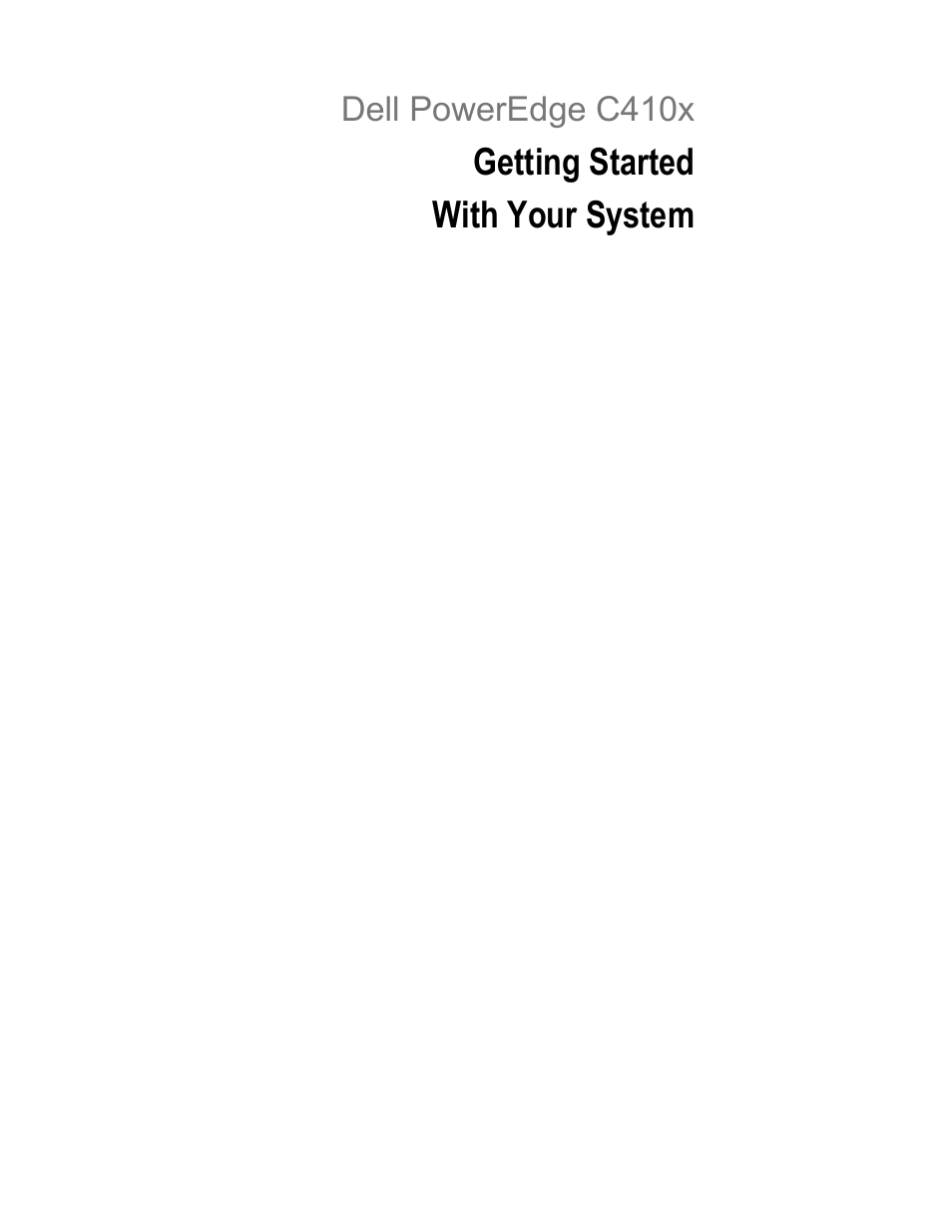 Getting started with your system | Dell PowerEdge C410x User Manual | Page 3 / 122