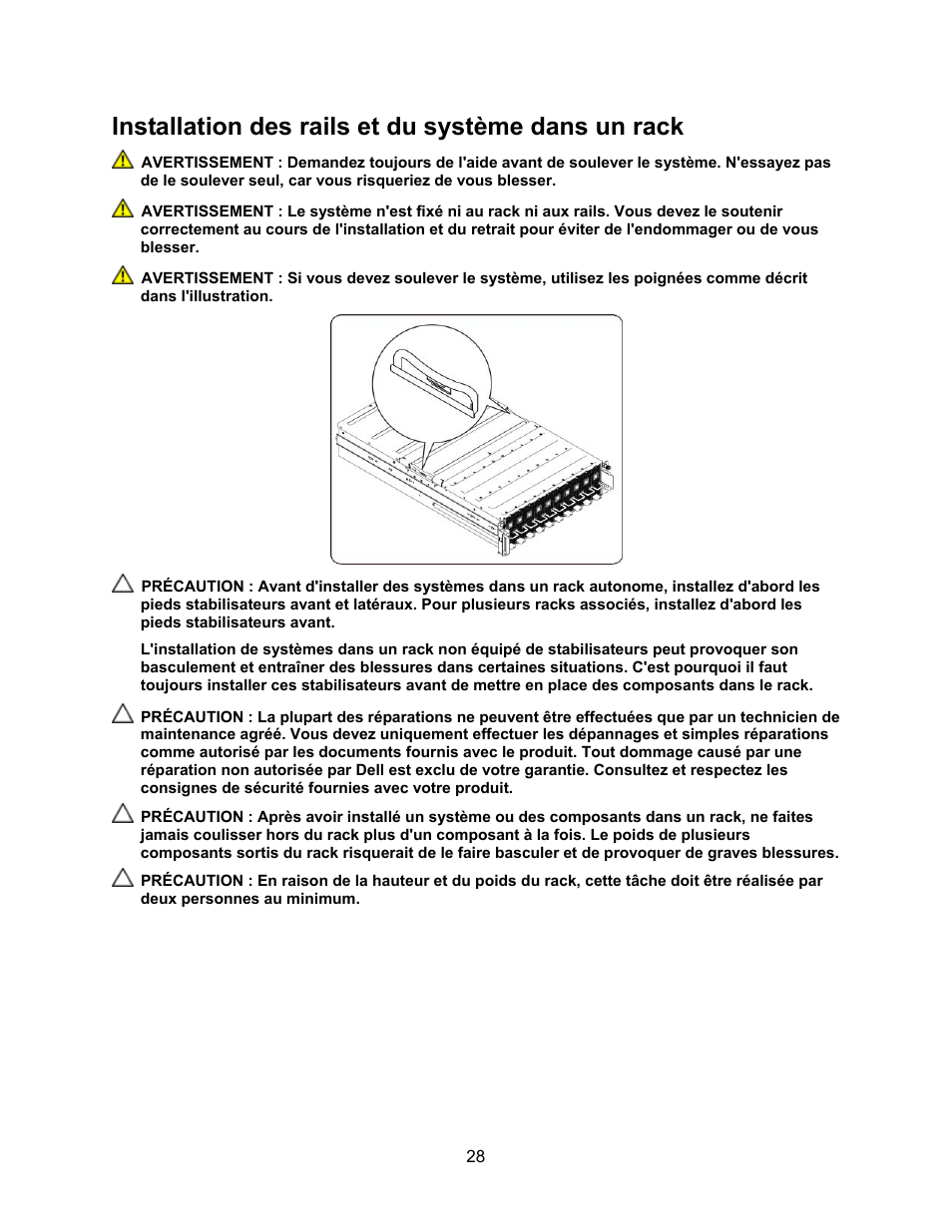 Installation des rails et du système dans un rack | Dell PowerEdge C410x User Manual | Page 30 / 122