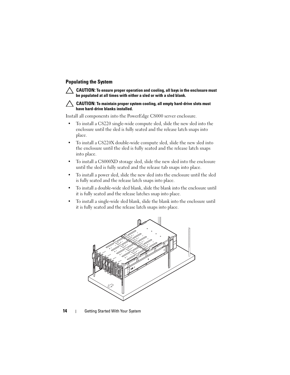 Populating the system | Dell PowerEdge C8000 User Manual | Page 16 / 430