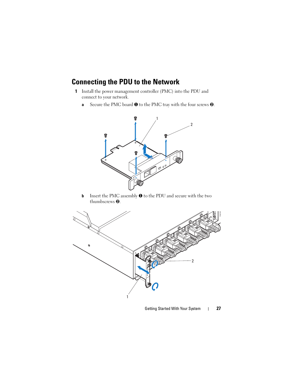 Connecting the pdu to the network | Dell PowerEdge C8000 User Manual | Page 29 / 430