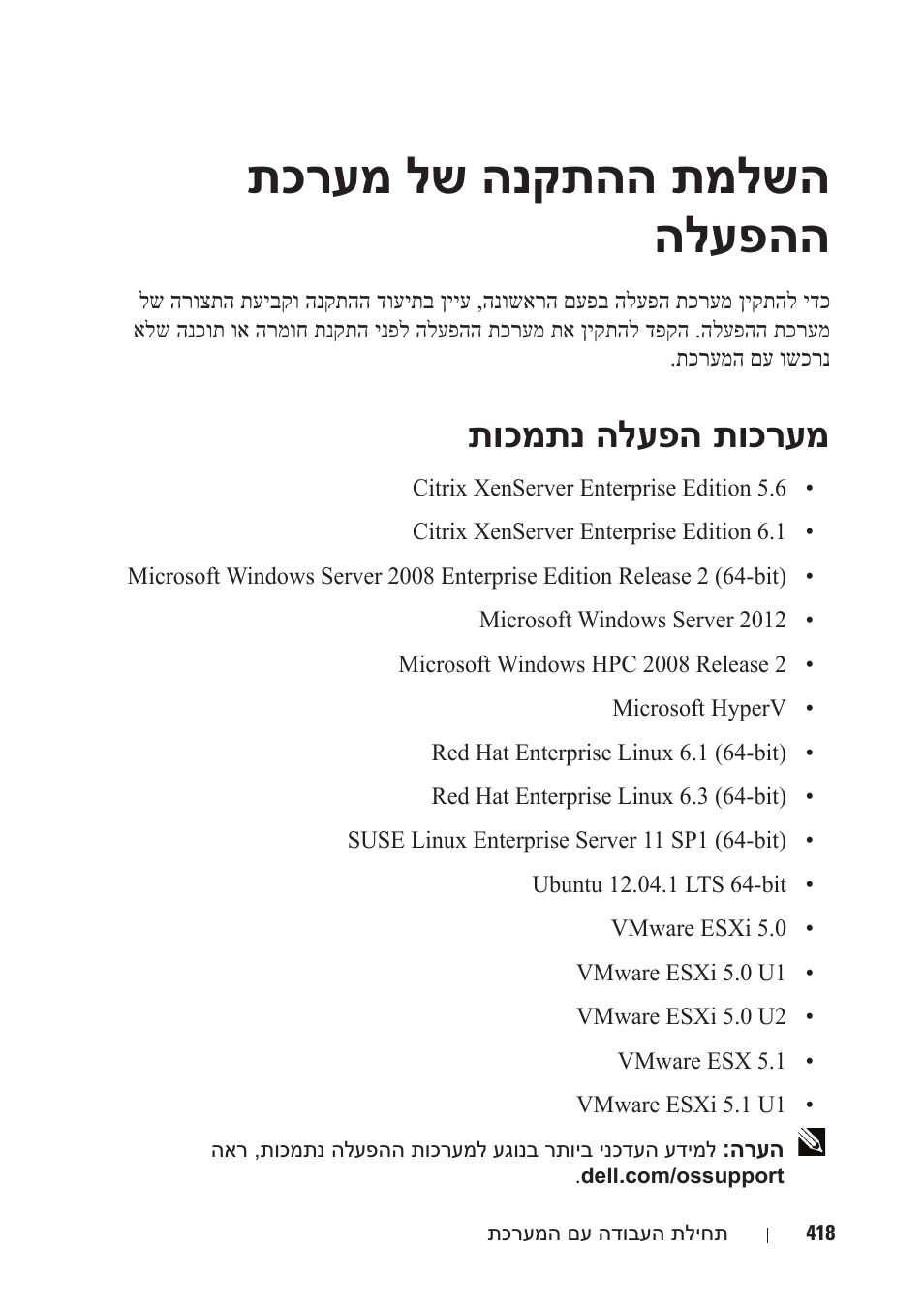 תכרעמ לש הנקתהה תמלשה הלעפהה, תוכמתנ הלעפה תוכרעמ | Dell PowerEdge C8000 User Manual | Page 397 / 430