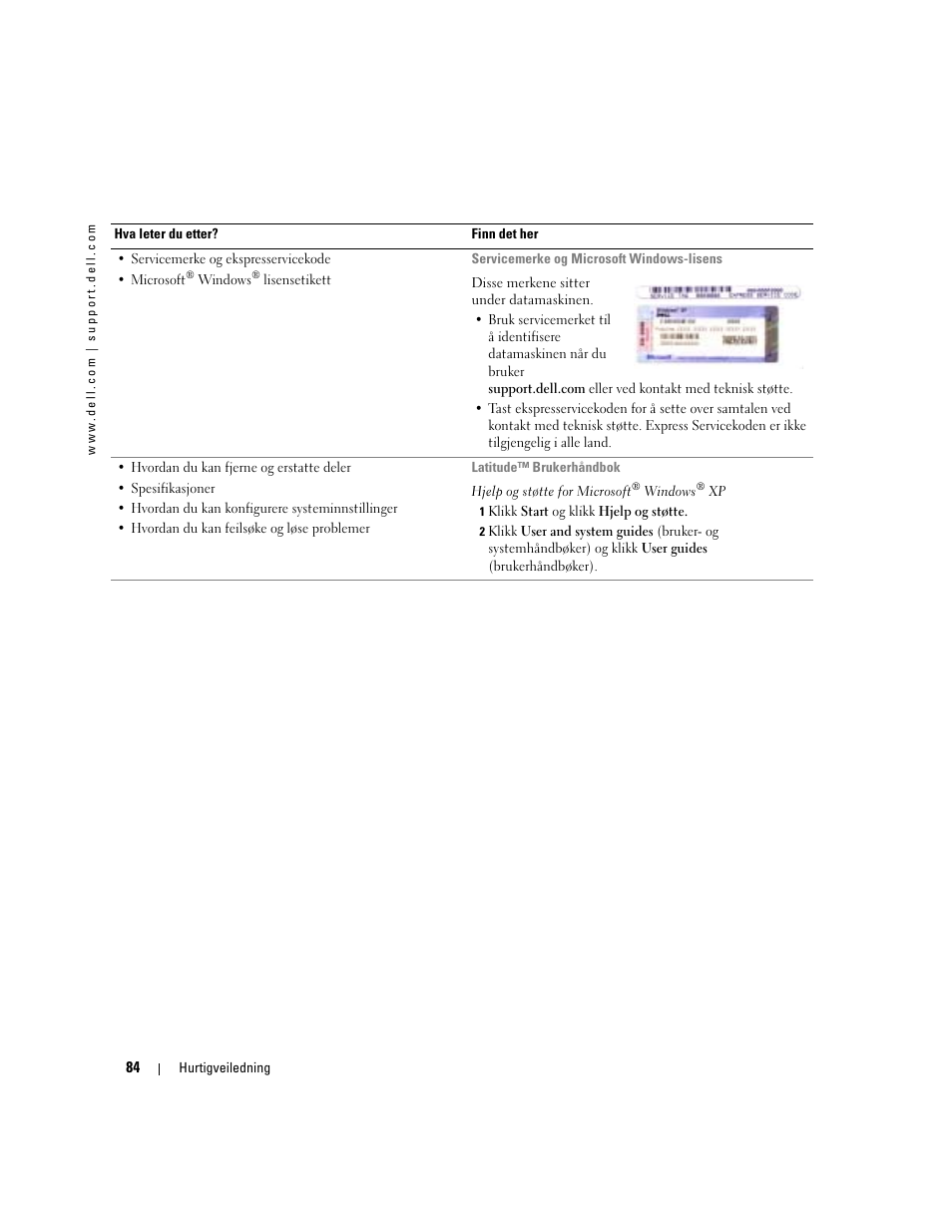 Dell Latitude D810 User Manual | Page 84 / 208