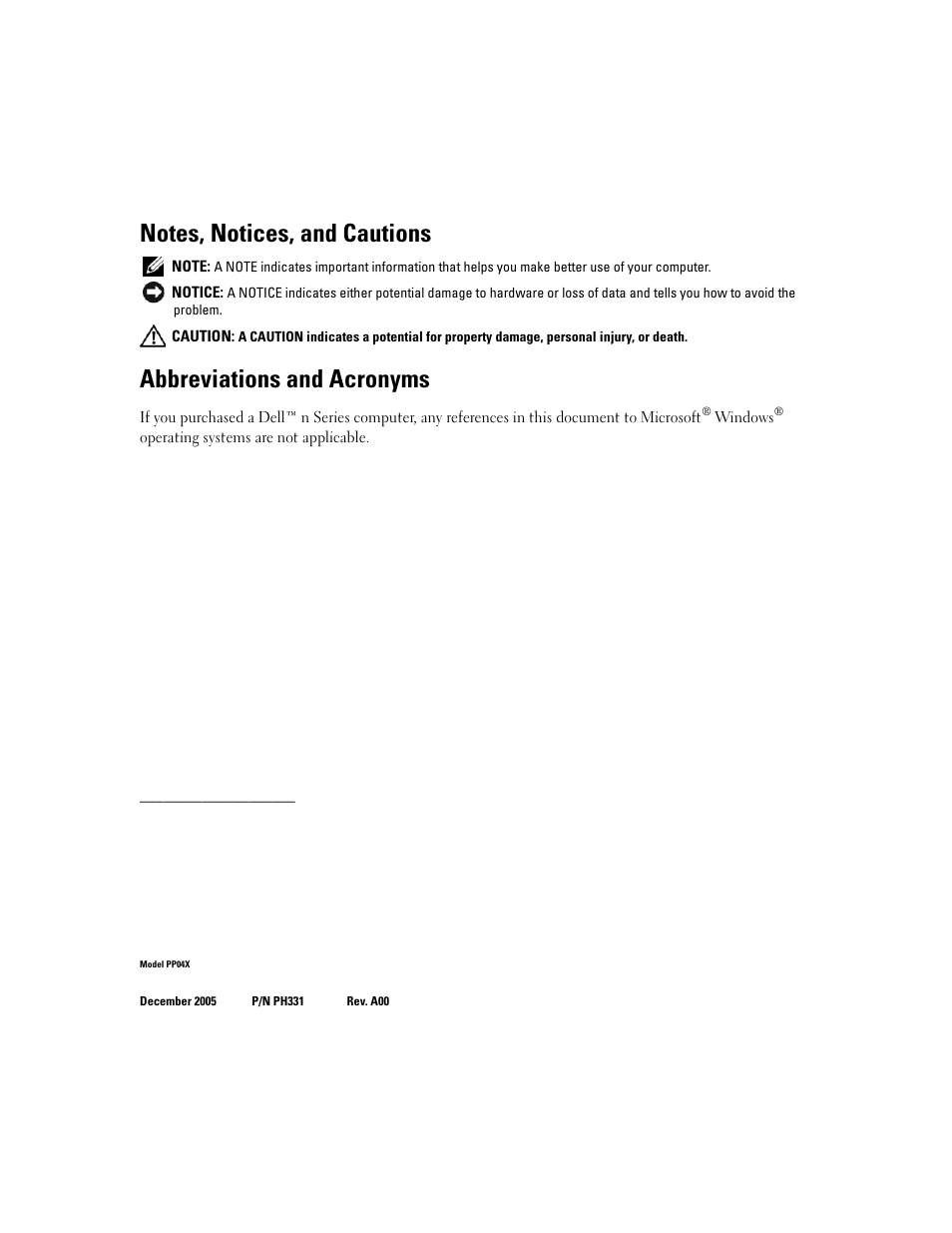 Abbreviations and acronyms | Dell Precision M65 User Manual | Page 2 / 90