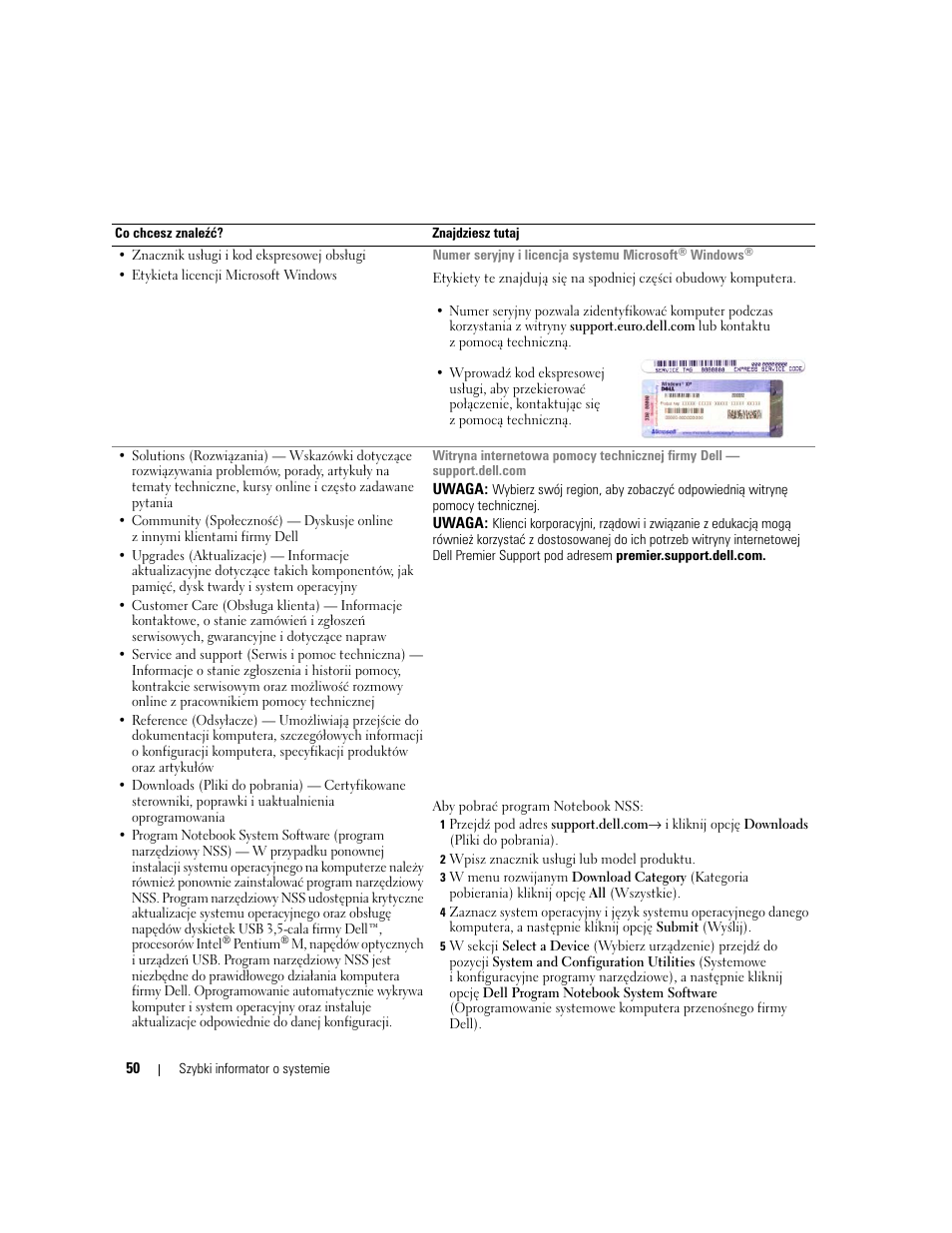 Dell Precision M65 User Manual | Page 50 / 90