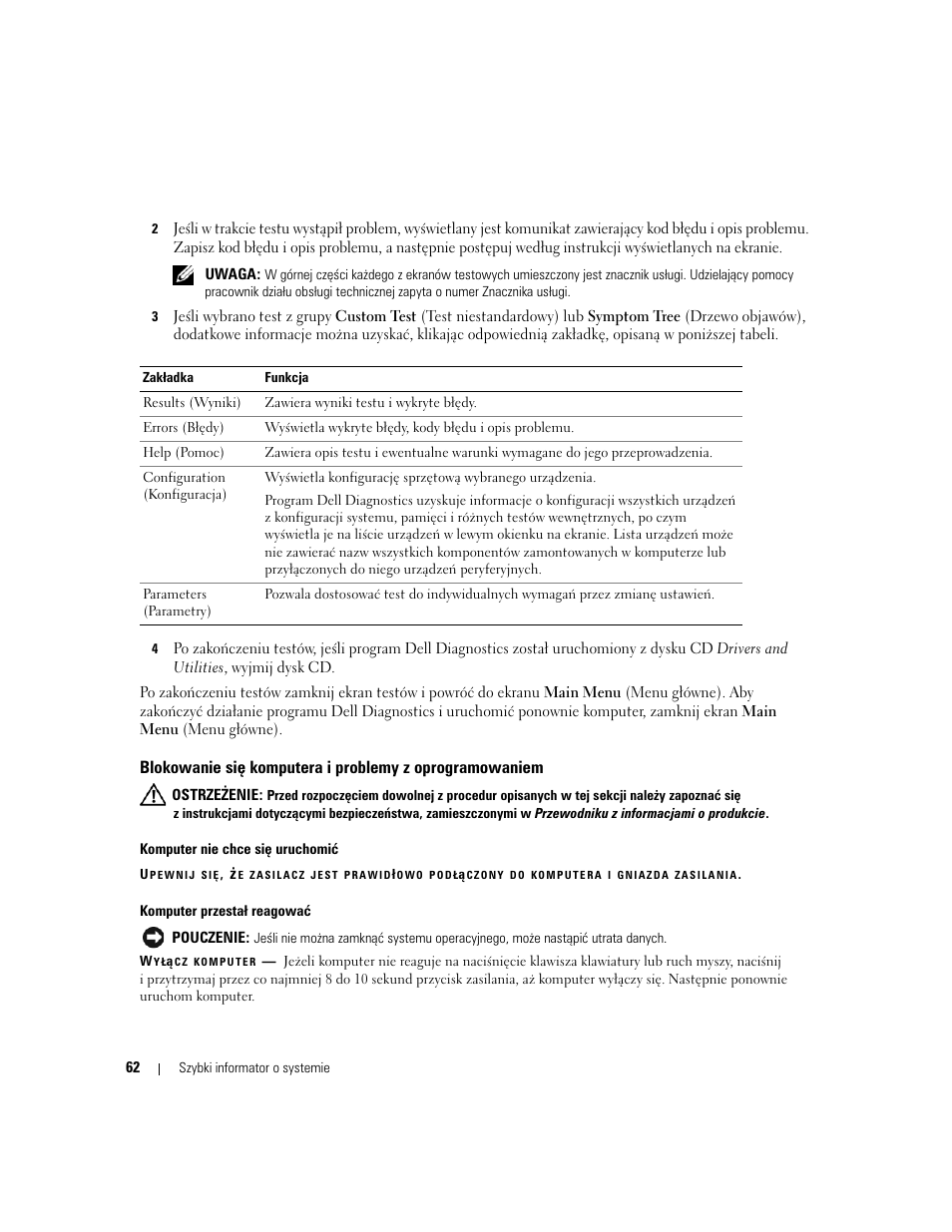 Dell Precision M65 User Manual | Page 62 / 90