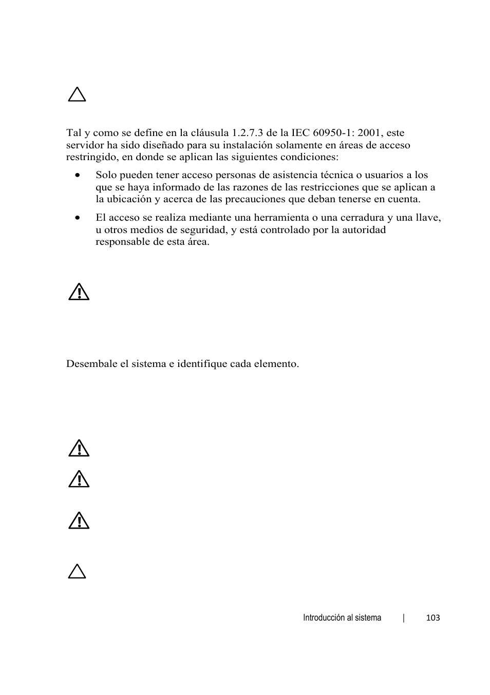 Instalación y configuración, Desembalaje del sistema | Dell POWEREDGE C6105 User Manual | Page 105 / 132