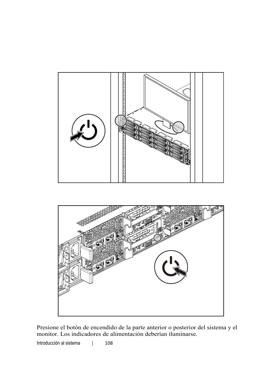 Encendido del sistema | Dell POWEREDGE C6105 User Manual | Page 110 / 132