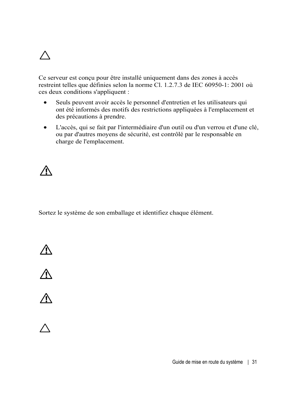Installation et configuration, Installation des rails sans outils, Déballage du système | Dell POWEREDGE C6105 User Manual | Page 33 / 132