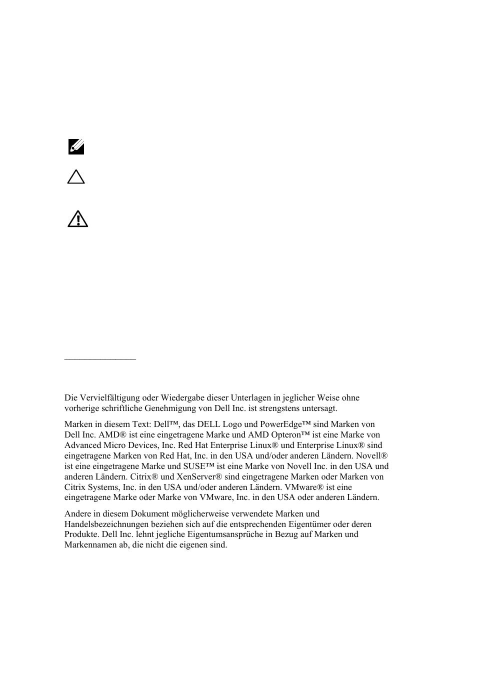 Anmerkungen, vorsichtshinweise und warnungen | Dell POWEREDGE C6105 User Manual | Page 46 / 132