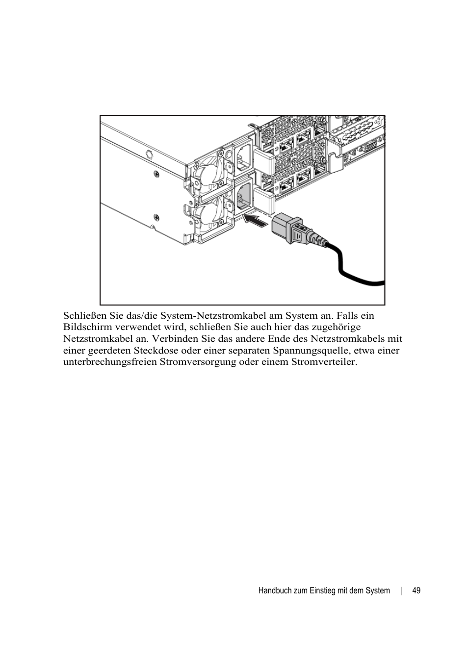 Anschließen des/der netzstromkabel(s) | Dell POWEREDGE C6105 User Manual | Page 51 / 132