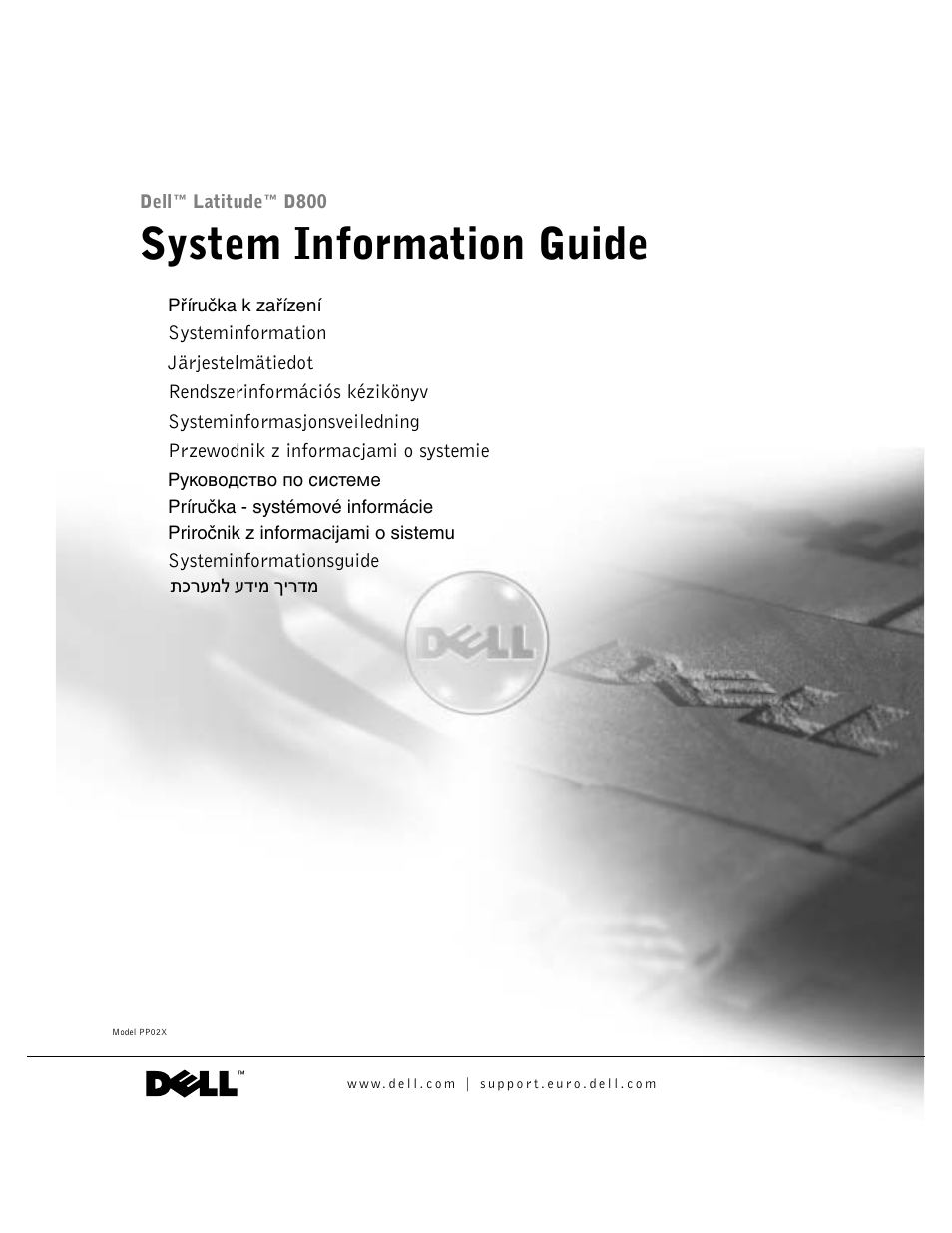 Dell Latitude D800 User Manual | 330 pages