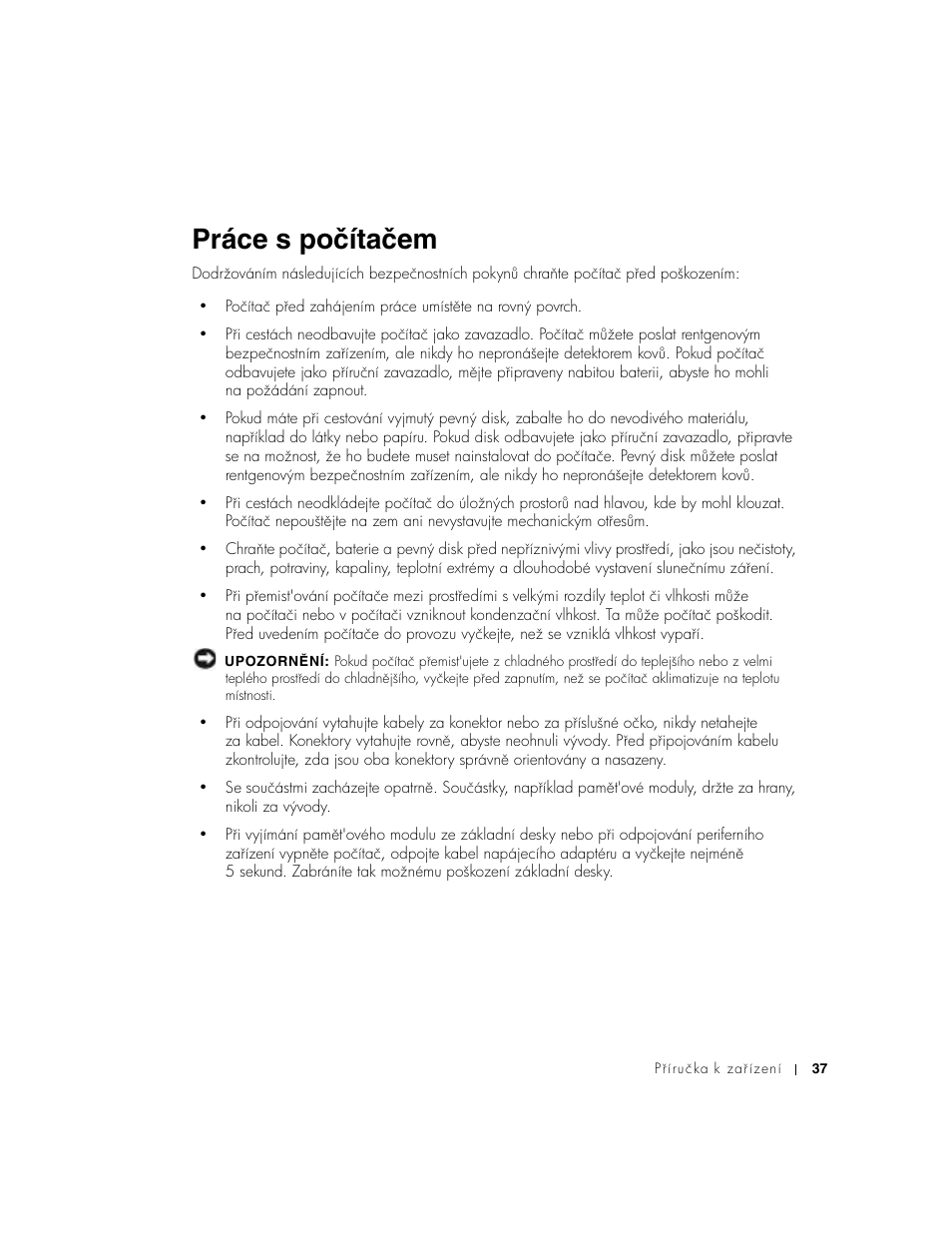 Práce s počítačem | Dell Latitude D800 User Manual | Page 39 / 330