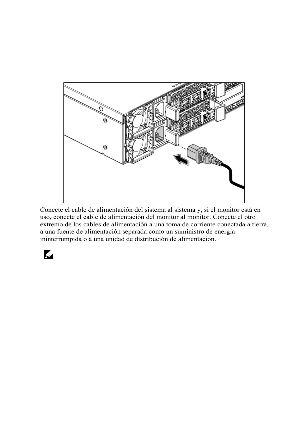 Conexión del cable(s) de alimentación | Dell PowerEdge C6220 II User Manual | Page 113 / 150