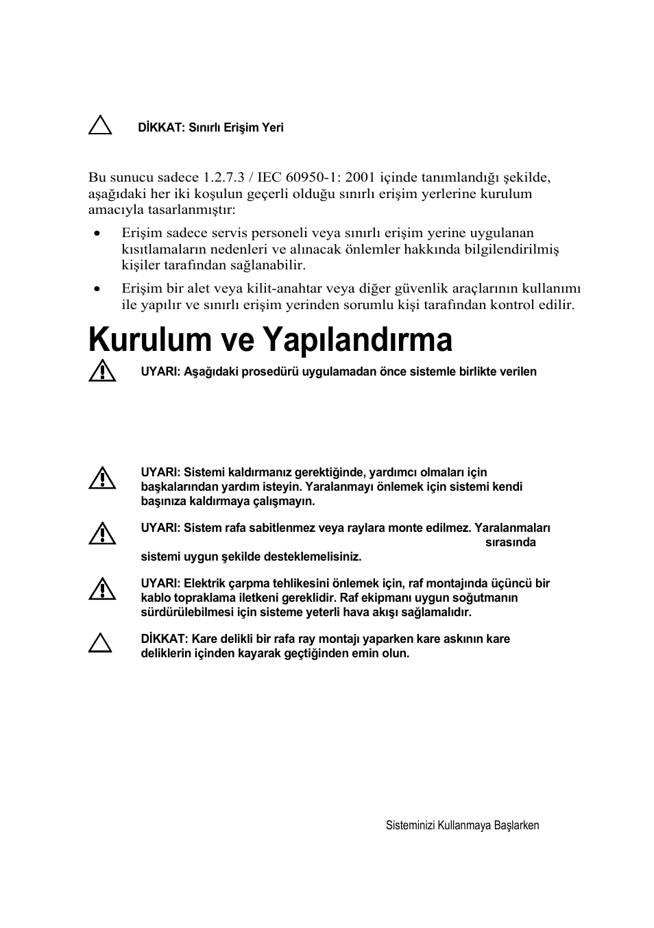 Kurulum ve yapılandırma, Aletsiz ray çözümünün monte edilmesi | Dell PowerEdge C6220 II User Manual | Page 123 / 150