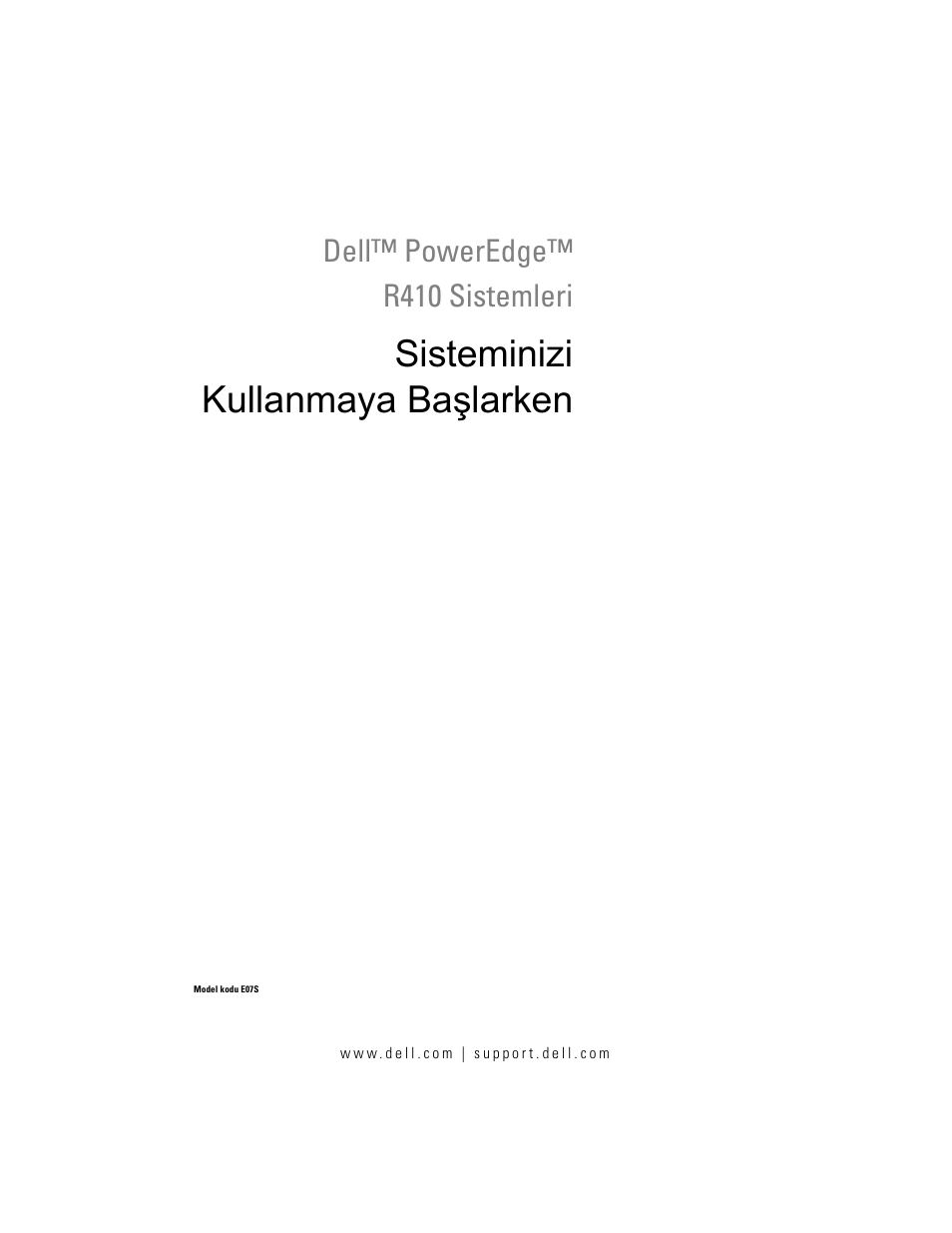Sisteminizi kullanmaya başlarken, Dell™ poweredge™ r410 sistemleri | Dell PowerEdge R410 User Manual | Page 99 / 122
