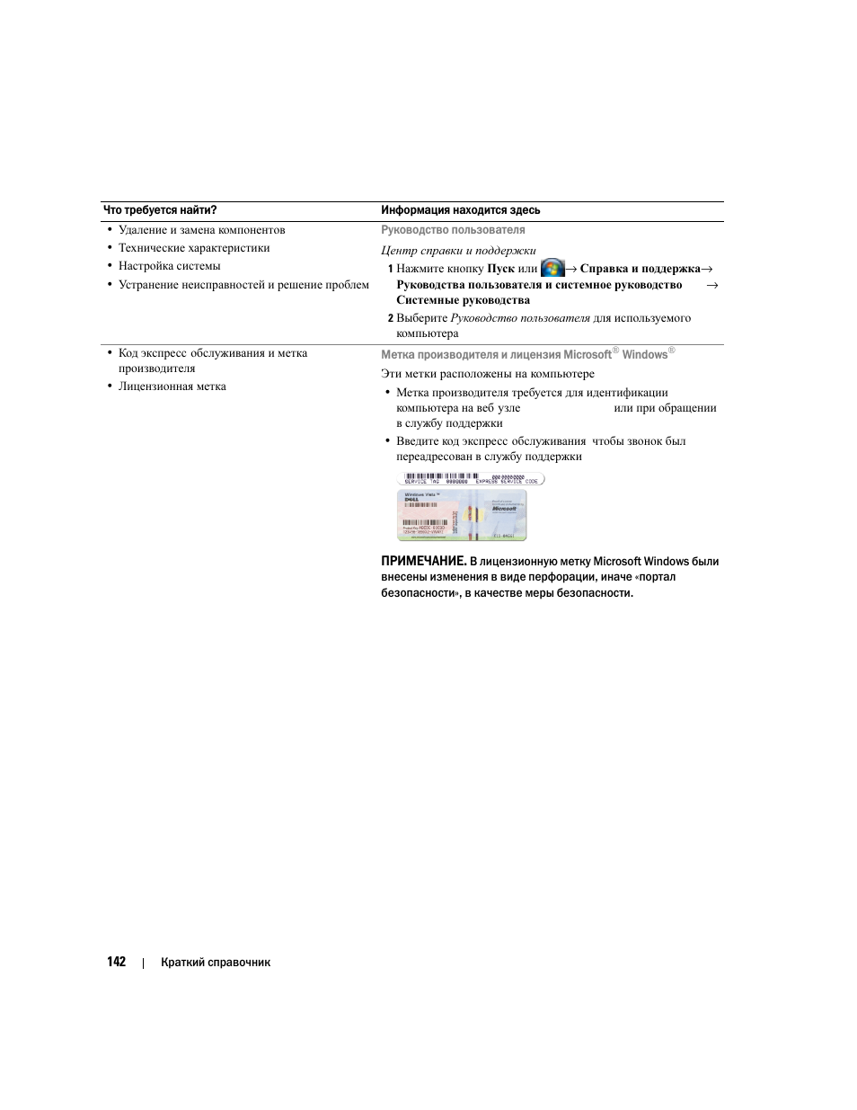 Dell Latitude D631 User Manual | Page 142 / 182