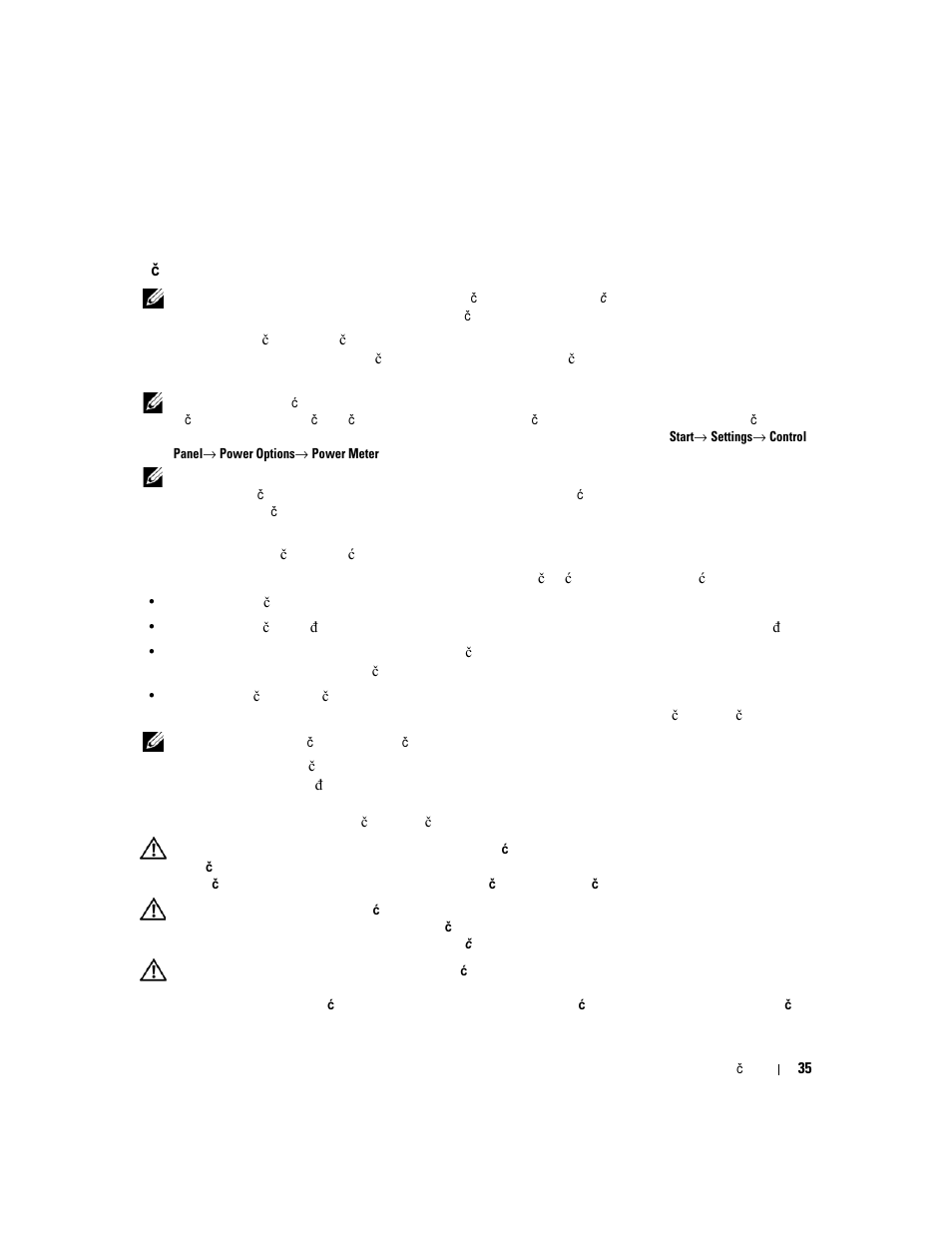 Uporaba baterije, Učinak baterije | Dell Latitude D631 User Manual | Page 35 / 182