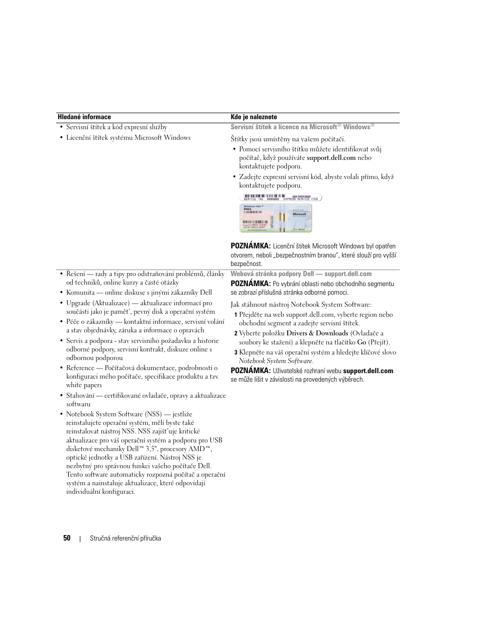 Dell Latitude D631 User Manual | Page 50 / 182