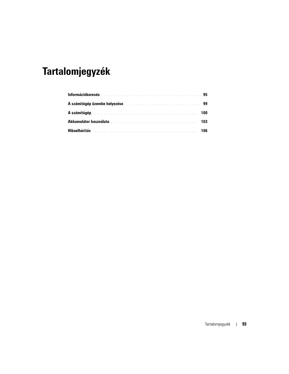 Tartalomjegyzék | Dell Latitude D631 User Manual | Page 93 / 182