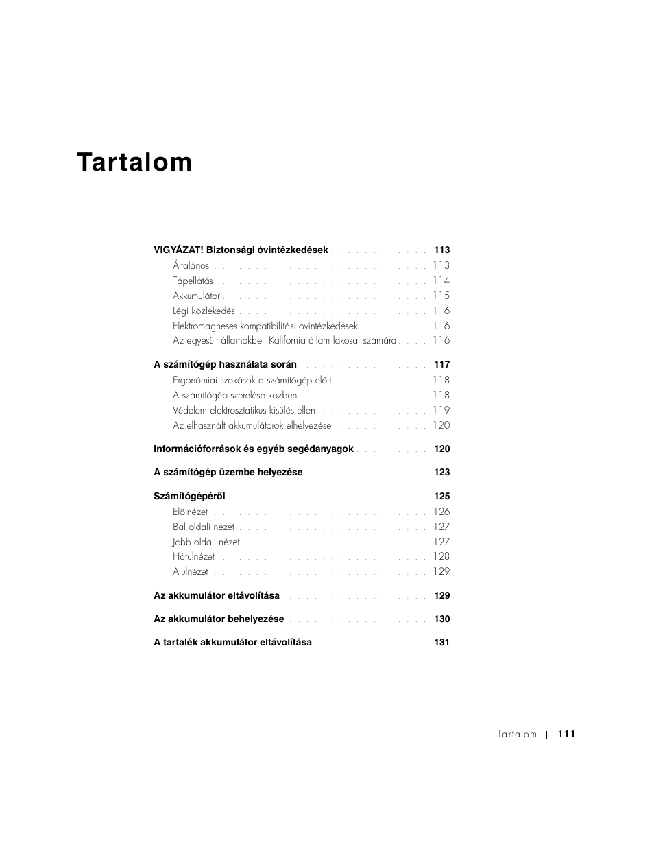 Tartalom | Dell Precision M60 User Manual | Page 113 / 330