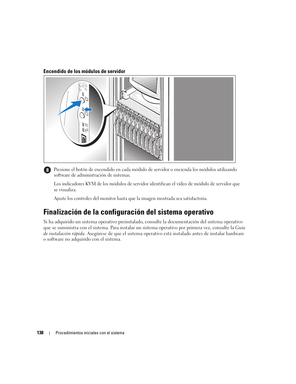 Encendido de los módulos de servidor | Dell POWEREDGE 1955 User Manual | Page 140 / 162