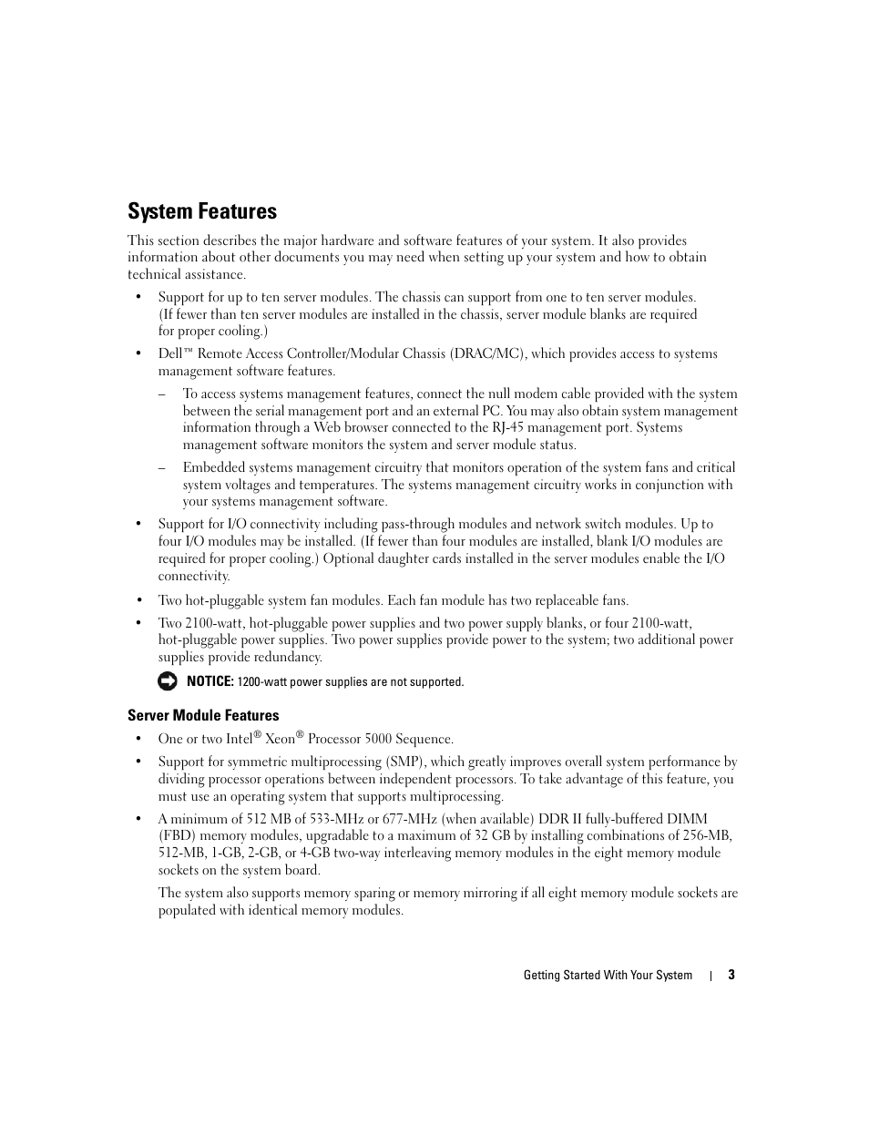 System features | Dell POWEREDGE 1955 User Manual | Page 5 / 162