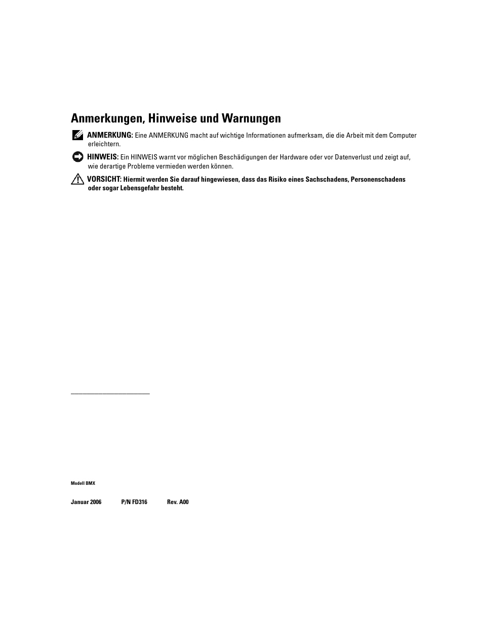 Anmerkungen, hinweise und warnungen | Dell POWEREDGE 1955 User Manual | Page 58 / 162