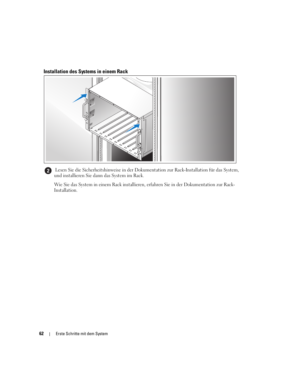 Installation des systems in einem rack | Dell POWEREDGE 1955 User Manual | Page 64 / 162