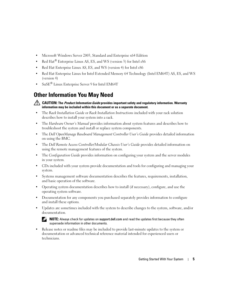 Other information you may need | Dell POWEREDGE 1955 User Manual | Page 7 / 162