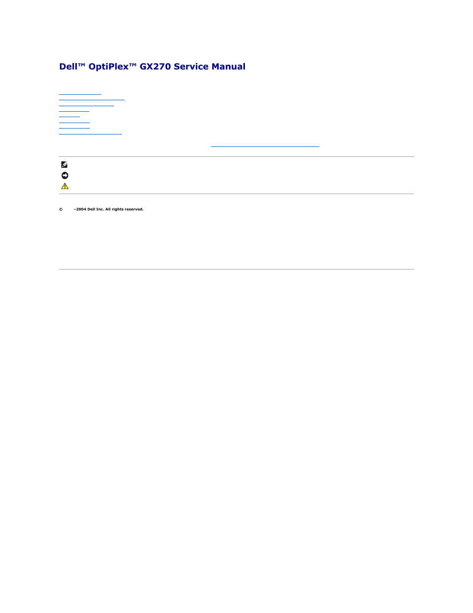 Dell OptiPlex GX270 User Manual | 25 pages