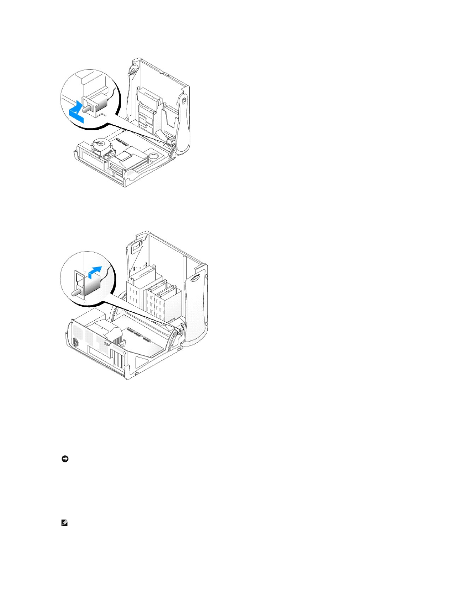 Replacing the chassis intrusion switch, Resetting the chassis intrusion detector | Dell OptiPlex GX270 User Manual | Page 3 / 25