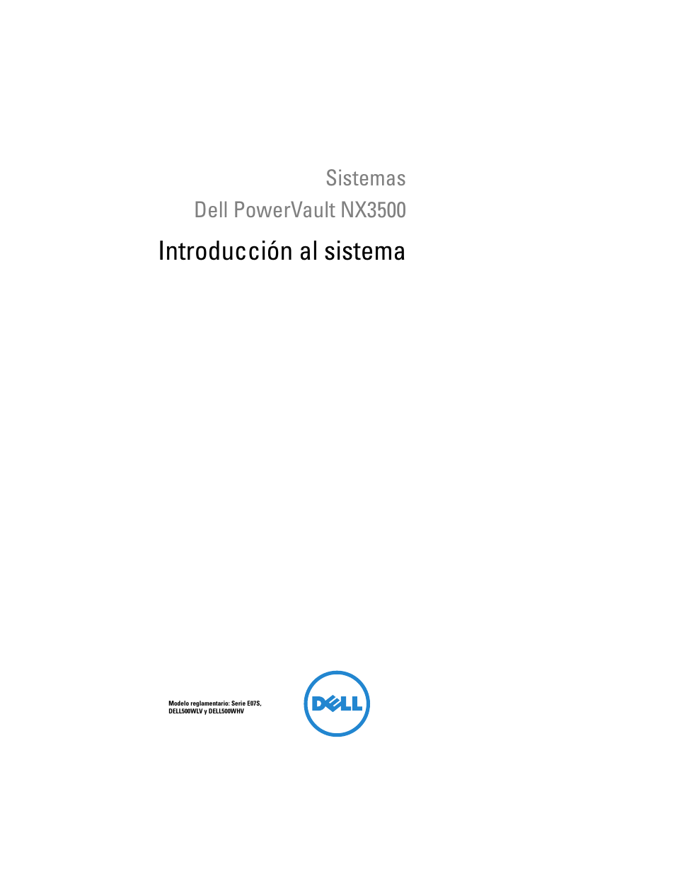 Introducción al sistema, Sistemas dell powervault nx3500 | Dell PowerVault NX3500 User Manual | Page 147 / 208