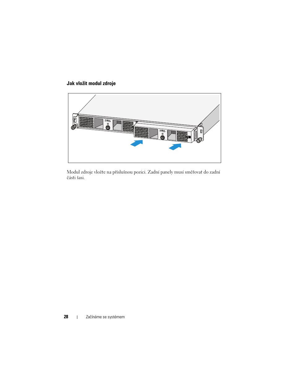 Jak vložit modul zdroje | Dell PowerVault NX3500 User Manual | Page 30 / 208