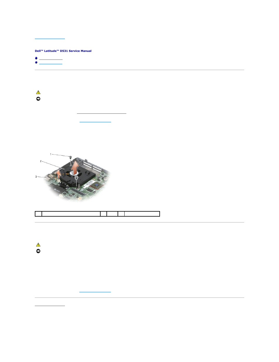 Removing the fan, Replacing the fan | Dell Latitude D531 User Manual | Page 21 / 46