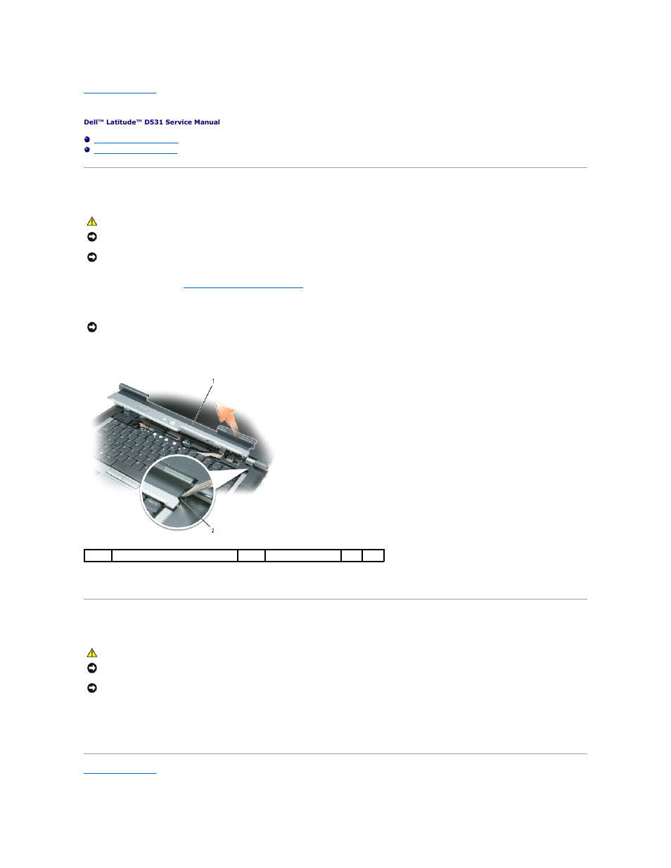 Hinge cover, Removing the hinge cover, Replacing the hinge cover | Dell Latitude D531 User Manual | Page 24 / 46