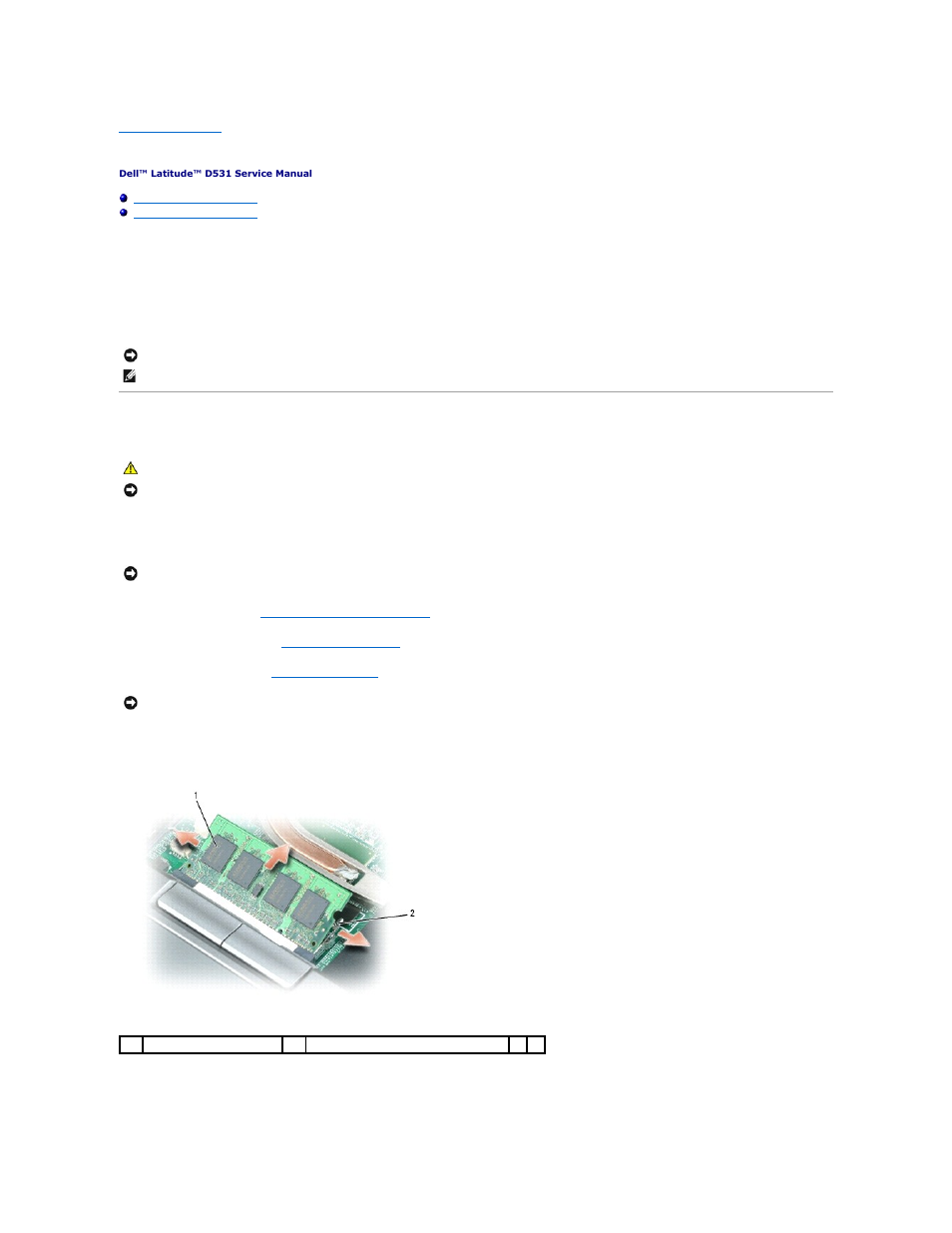 Dimm a connector, Dimm b connector | Dell Latitude D531 User Manual | Page 28 / 46
