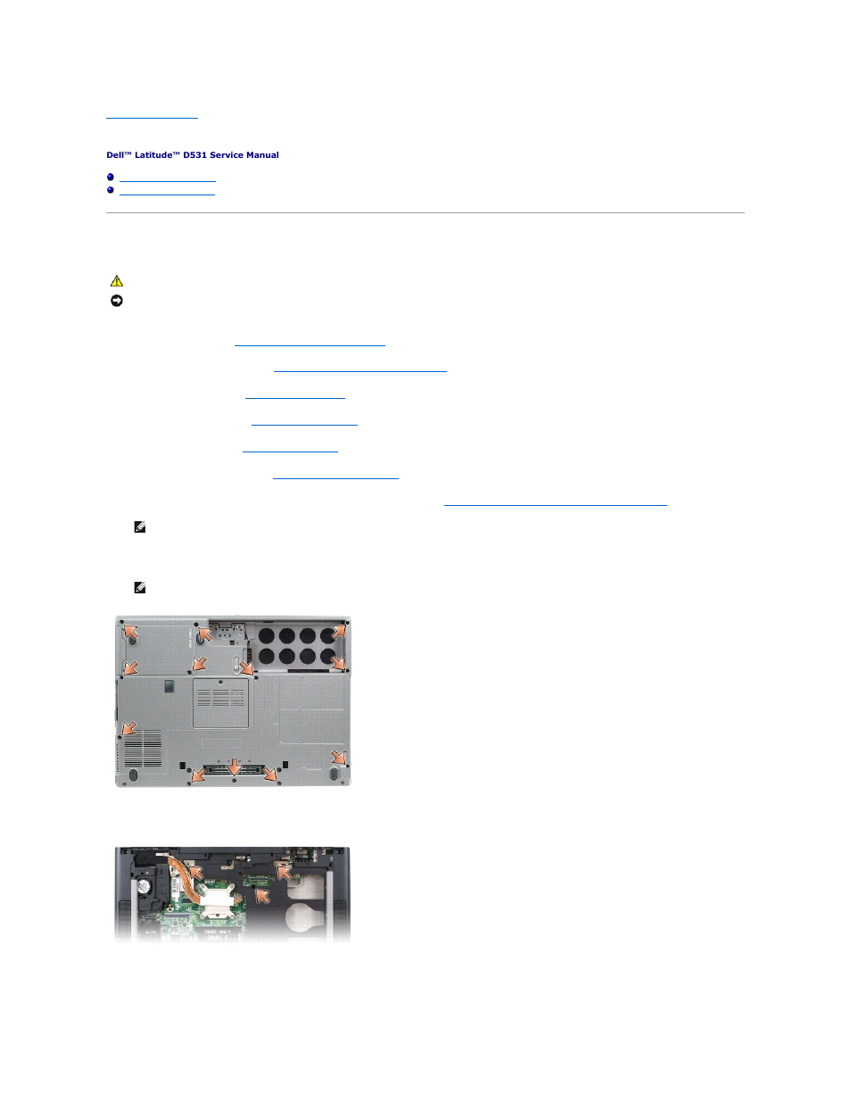 Palm rest, Removing the palm rest | Dell Latitude D531 User Manual | Page 36 / 46